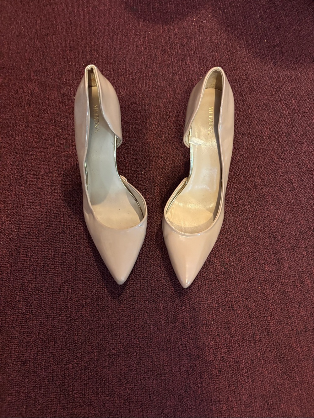 Merona Blush Patent Pointed-Toe D'Orsay Pumps